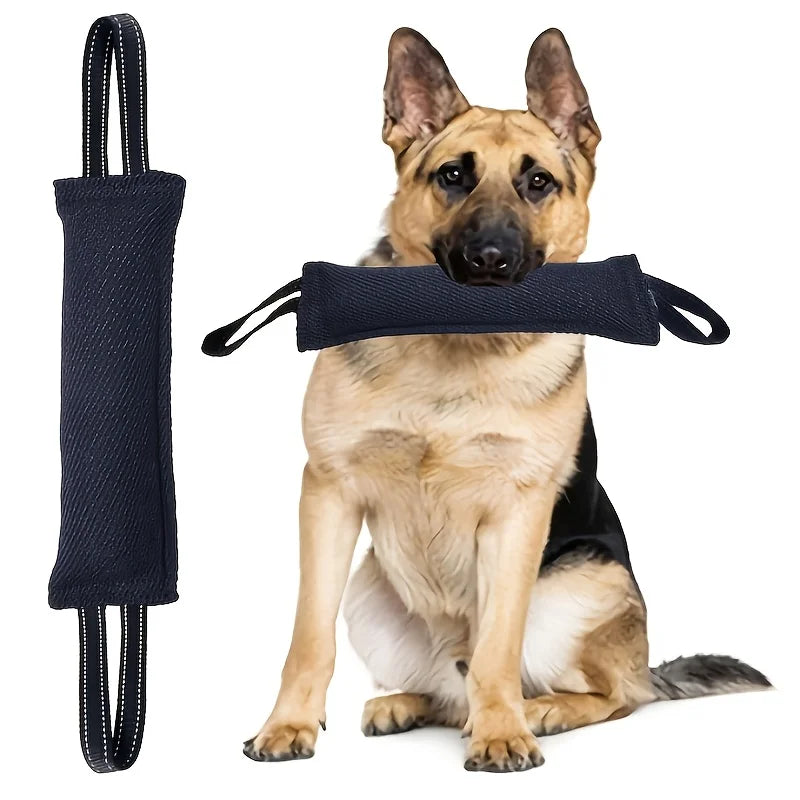 Dog Bite Tug of War Toy, a durable rally toy with 2 soft and sturdy handles, perfect for tug of war, and puppy training