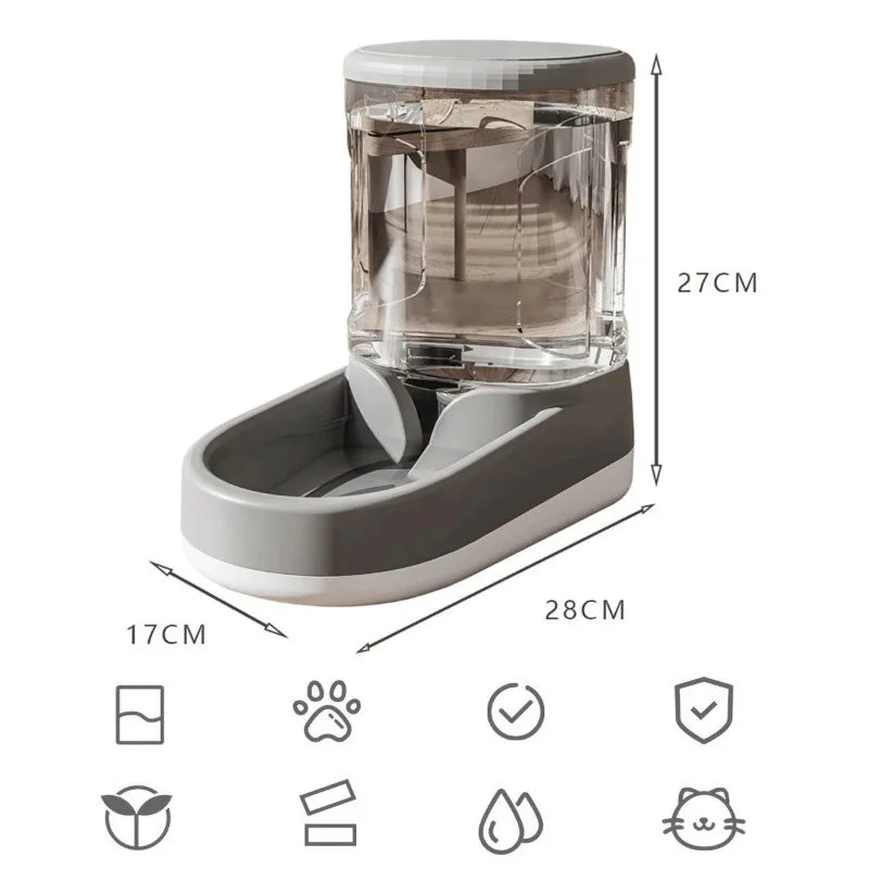 3.8L Large Capacity Pet Feeder Water Modern Design Dispenser Food Grade PP Material Anti Slip Bottom Design for Dog Cat Feeding