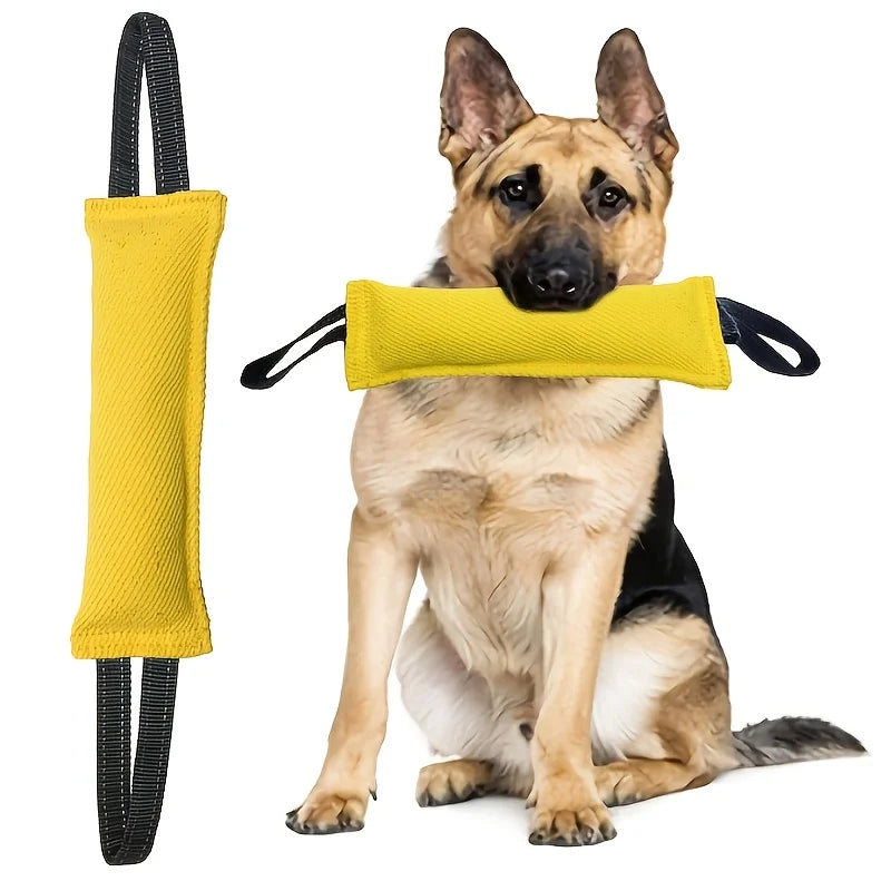 Dog Bite Tug of War Toy, a durable rally toy with 2 soft and sturdy handles, perfect for tug of war, and puppy training