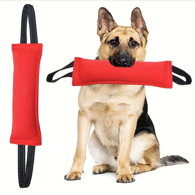 Dog Bite Tug of War Toy, a durable rally toy with 2 soft and sturdy handles, perfect for tug of war, and puppy training