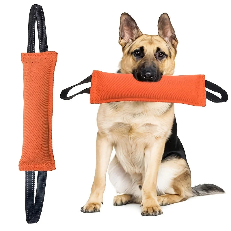 Dog Bite Tug of War Toy, a durable rally toy with 2 soft and sturdy handles, perfect for tug of war, and puppy training