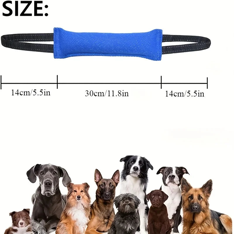 Dog Bite Tug of War Toy, a durable rally toy with 2 soft and sturdy handles, perfect for tug of war, and puppy training